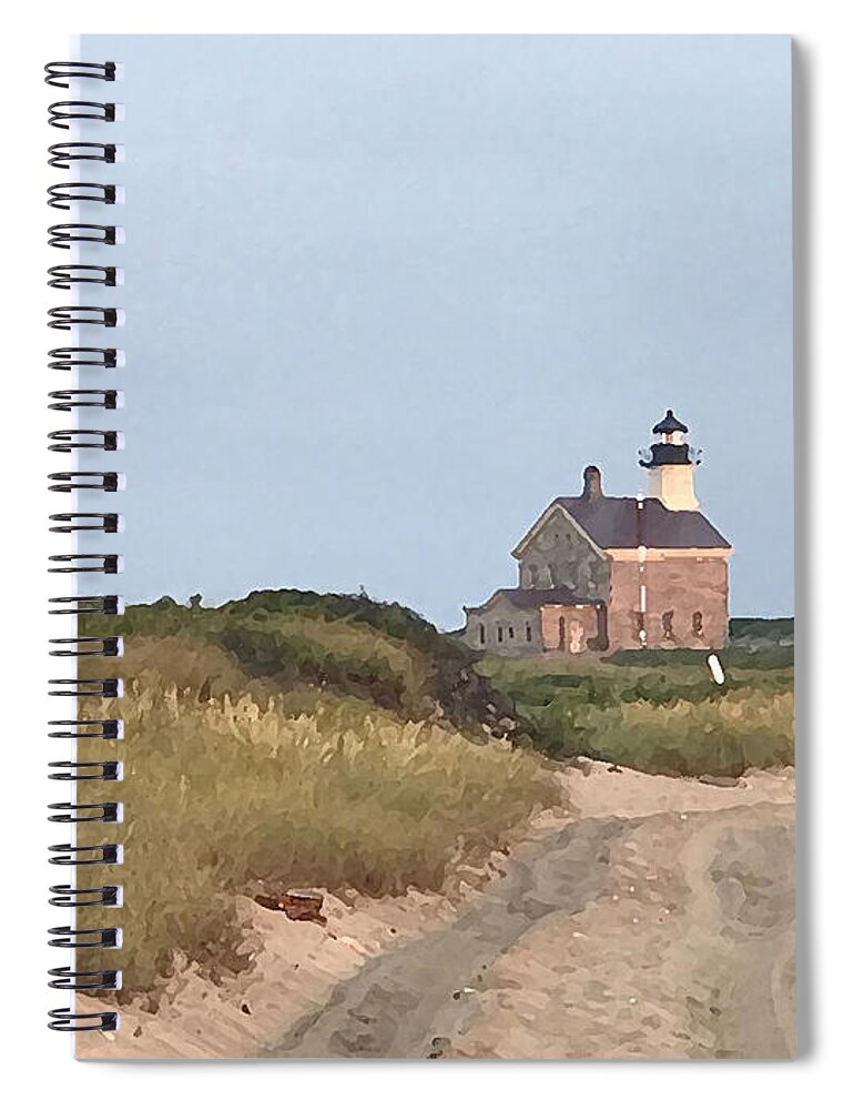 Lighthouse Spiral Notebook featuring the photograph North Light by Tom Johnson