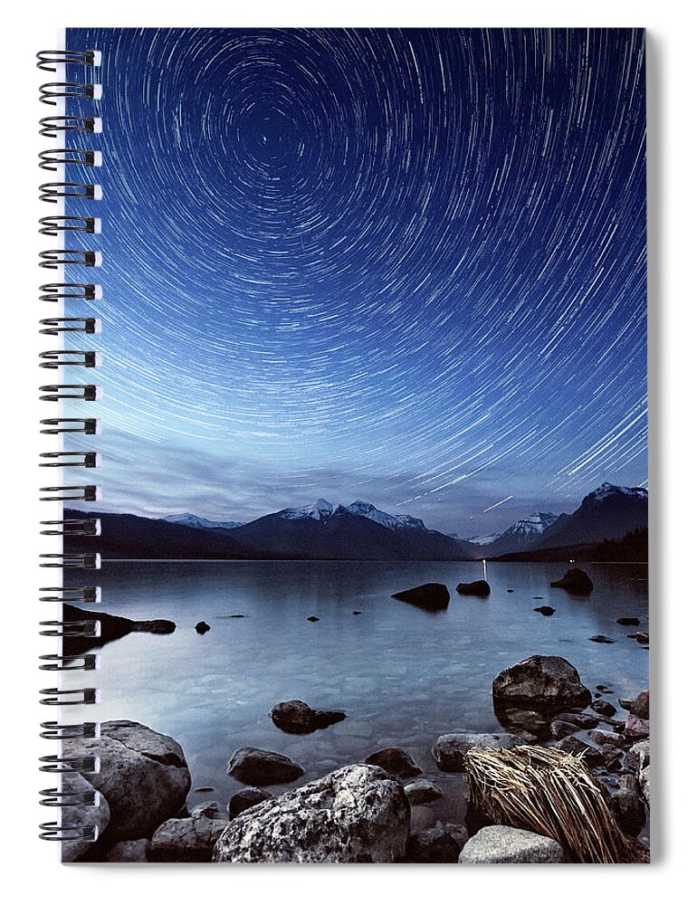  Spiral Notebook featuring the photograph North Star by Jake Sorensen