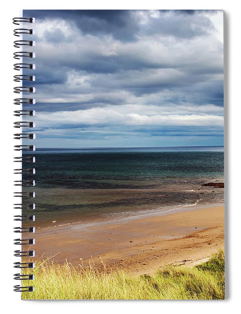 Coastline Spiral Notebook featuring the photograph Northumbrian Coastline by Jeff Townsend