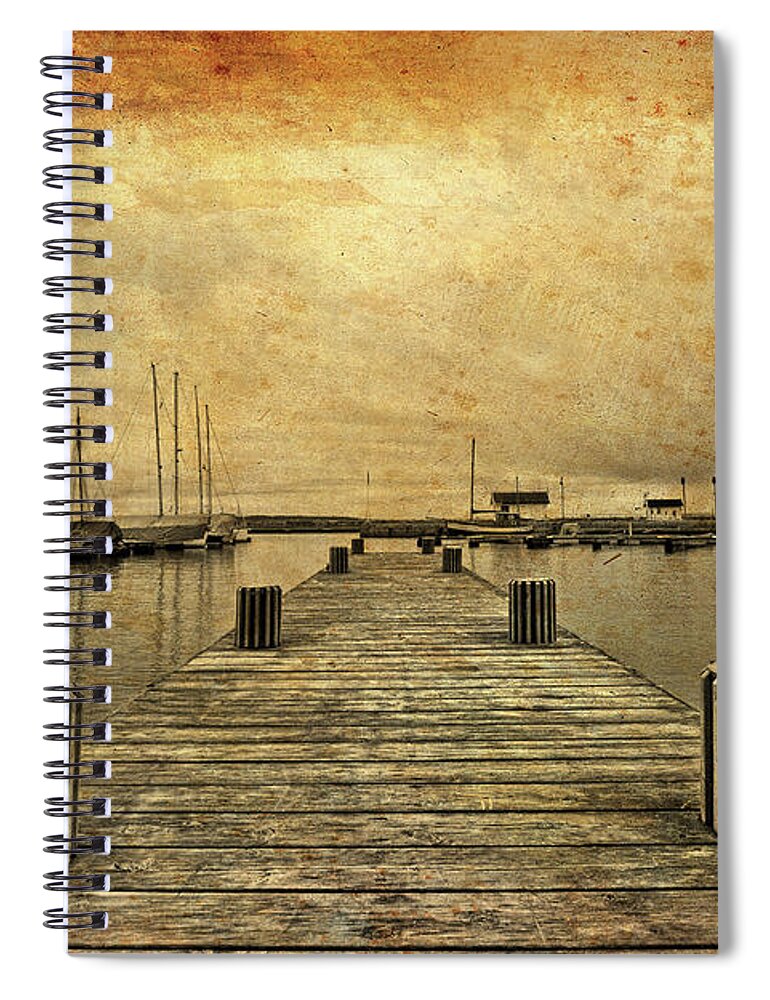 Asgardstrand Spiral Notebook featuring the photograph Norwegian Dock Canvas by Bill Chizek