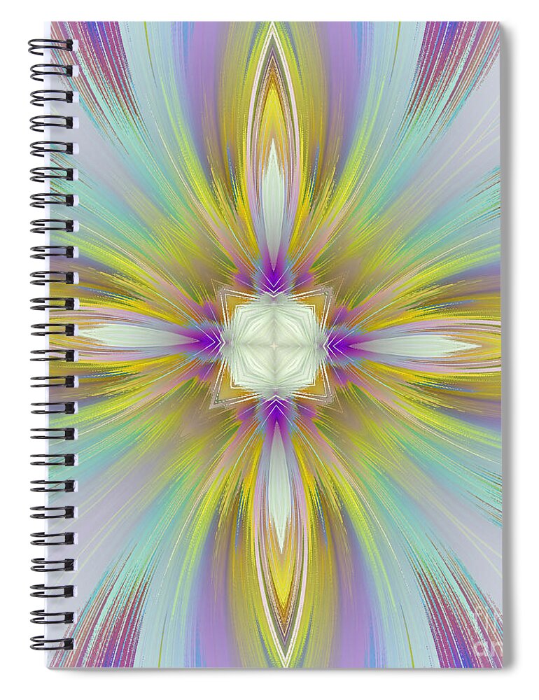 Brilliant Spiral Notebook featuring the digital art Noticable Brilliance by Rachel Hannah