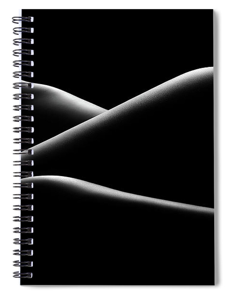 Woman Spiral Notebook featuring the photograph Nude woman bodyscape 17 by Johan Swanepoel