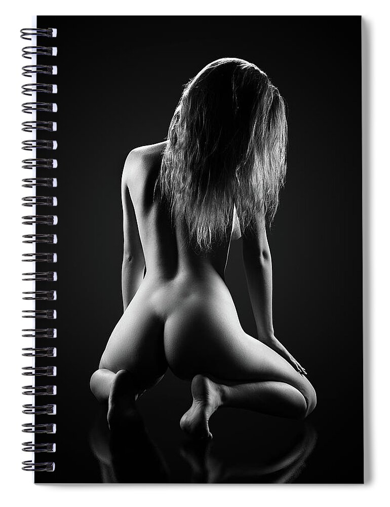 Woman Spiral Notebook featuring the photograph Nude woman bodyscape 32 by Johan Swanepoel