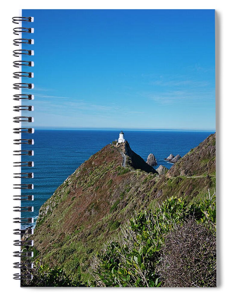 Lighthouse Spiral Notebook featuring the photograph Nugget Point Lighthouse 3 - New Zealand by Steven Ralser