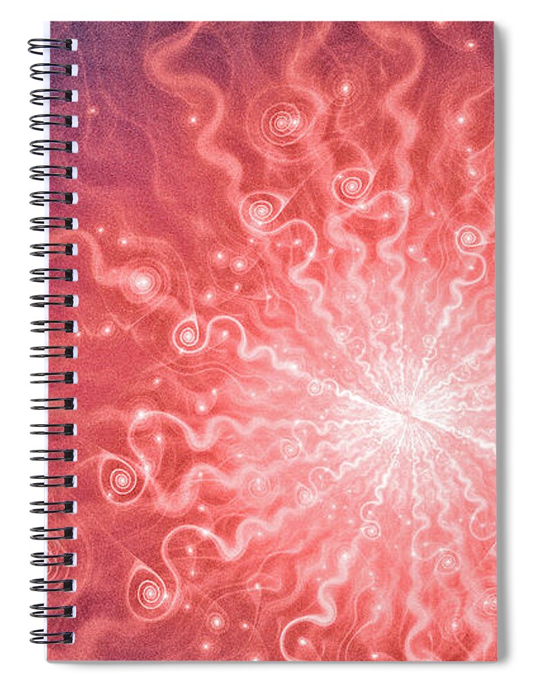  Spiral Notebook featuring the digital art Numbers by Missy Gainer