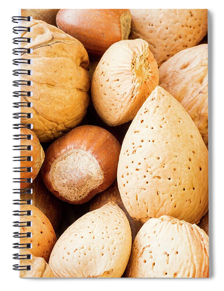 Background Spiral Notebook featuring the photograph Nutty Galore by Tanya C Smith