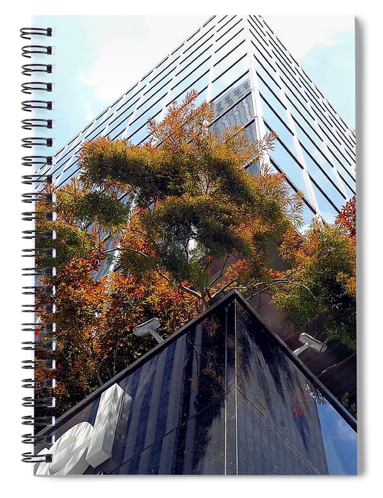 Building Spiral Notebook featuring the photograph NYC-Architecture by Thomas Schroeder