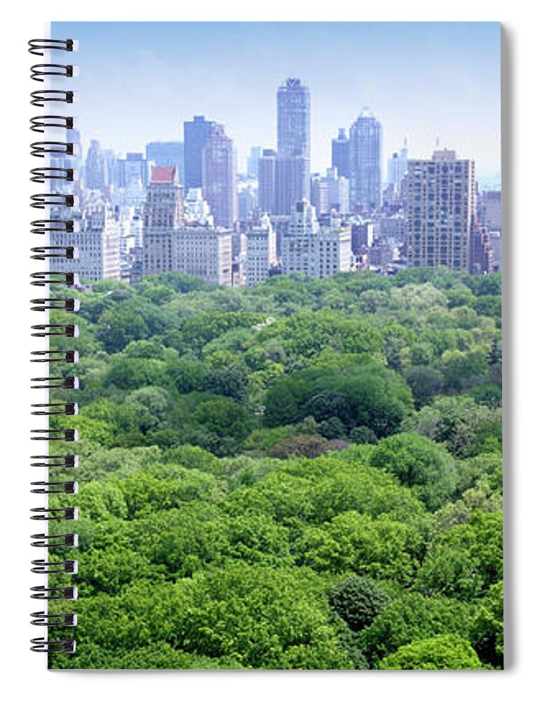 Scenics Spiral Notebook featuring the photograph Nyc Skyline Central Park Aerial View by Lisa-blue