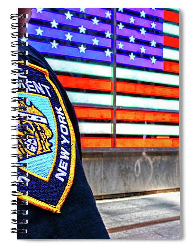 Above Spiral Notebook featuring the photograph Nypd by Bill Chizek