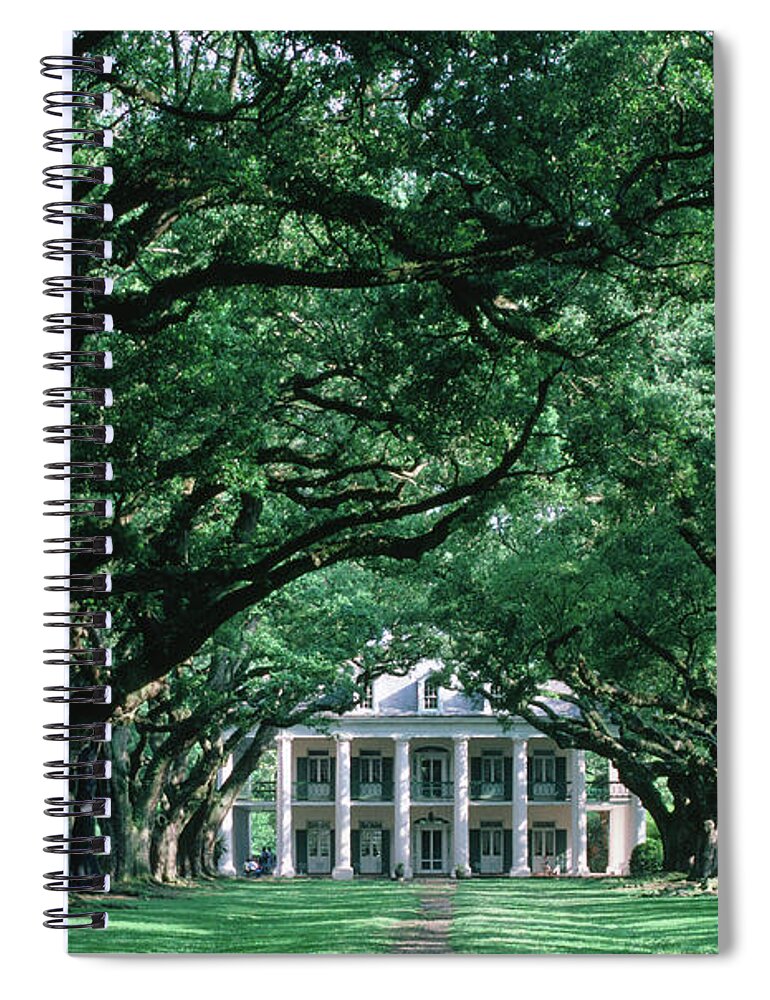 Grass Spiral Notebook featuring the photograph Oak Alley Plantation In Mississippi by John Elk Iii