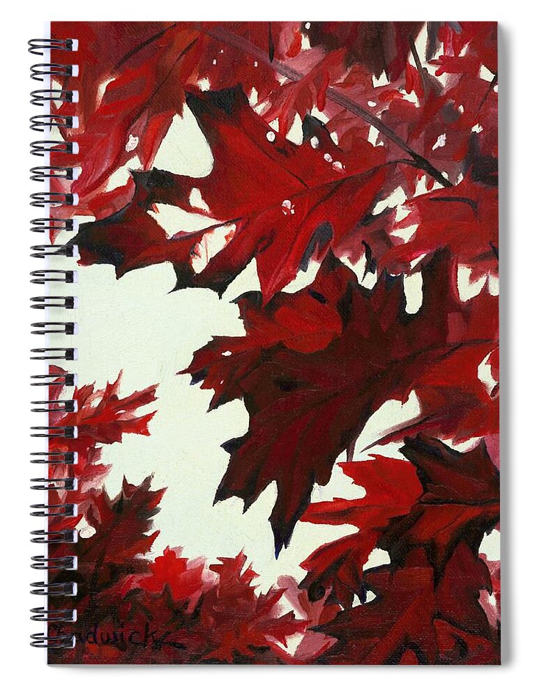 172 Spiral Notebook featuring the painting Oaktober Colours by Phil Chadwick