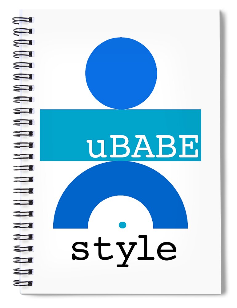 Sea Blue Spiral Notebook featuring the digital art Ocean Blue Babe by Ubabe Style
