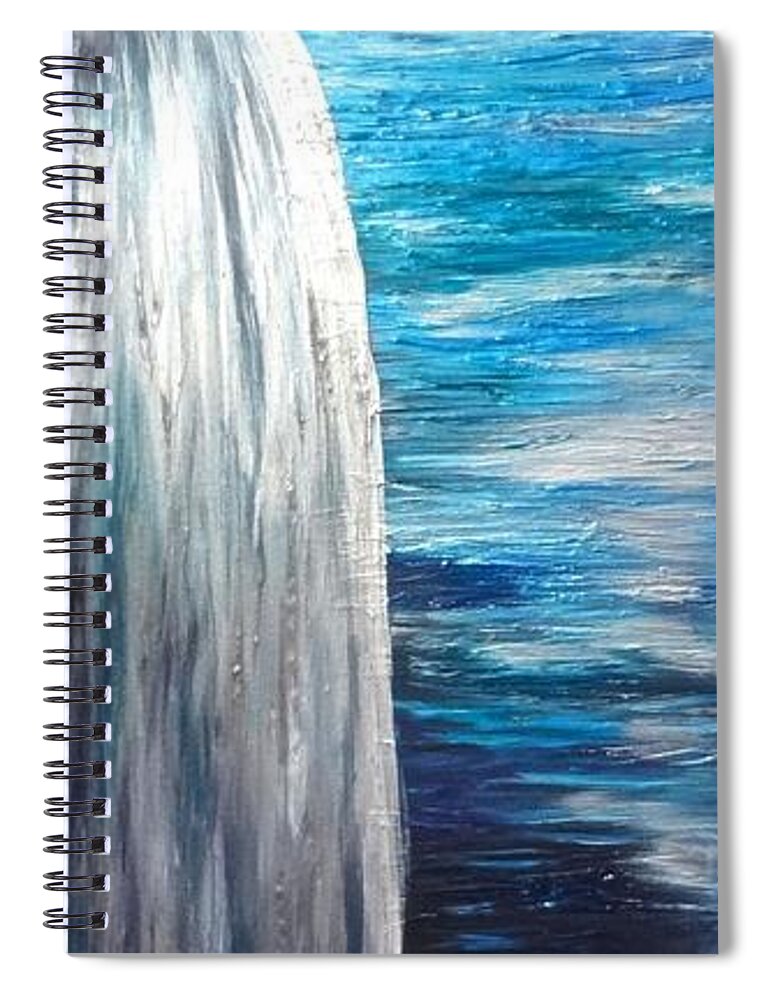 Abstract Spiral Notebook featuring the painting Ocean Latte Stone by Michelle Pier