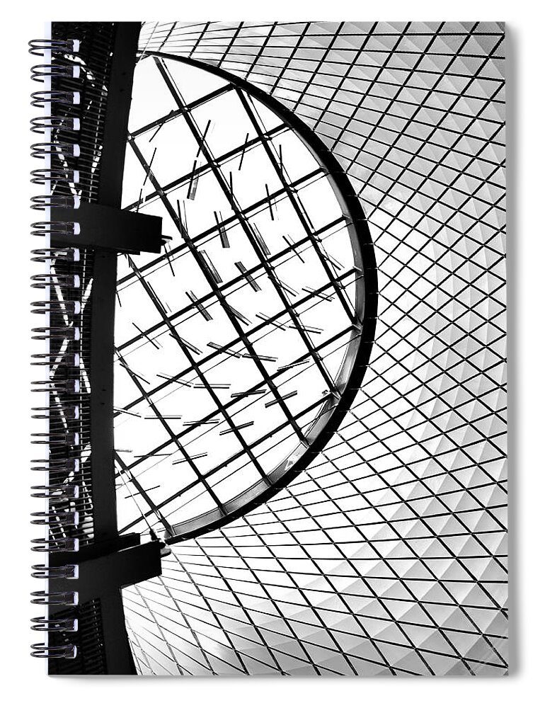 Patterns Spiral Notebook featuring the photograph Oculus and Sky Reflector Net by Steve Ember