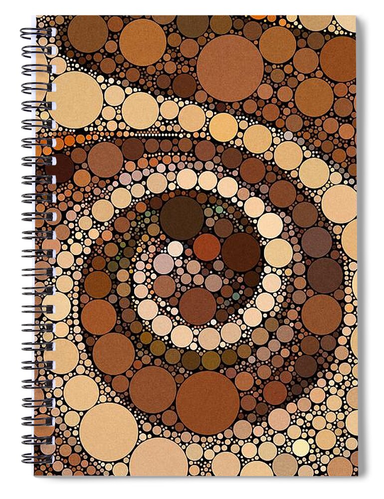 Abstract Spiral Notebook featuring the digital art Ode to China by Chris Montcalmo