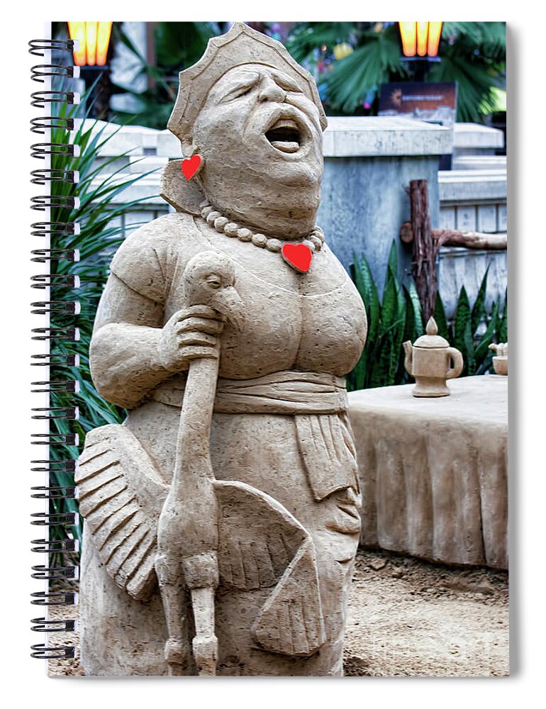 Sculpture Spiral Notebook featuring the photograph Off With Her Head by Joan Bertucci