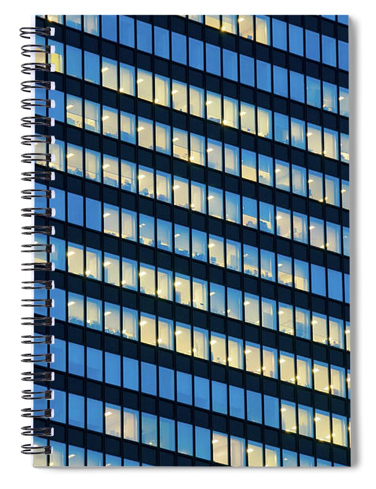 Outdoors Spiral Notebook featuring the photograph Office Windows West Shinjuku Tokyo by Tom Bonaventure