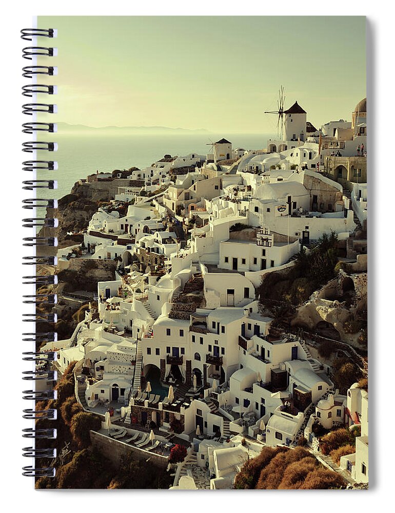 Greece Spiral Notebook featuring the photograph Oia, Santorini by By Xiaoran Jiang