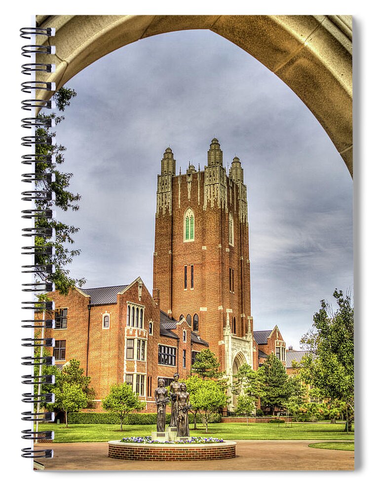 Ocu Spiral Notebook featuring the photograph Oklahoma City University by Al Griffin