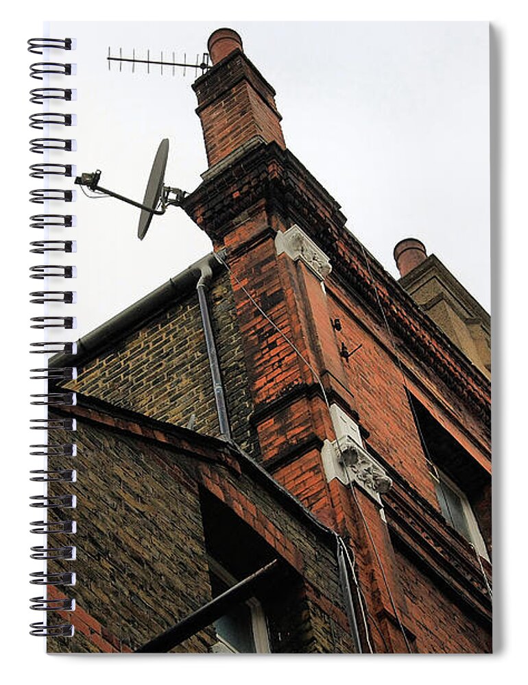 Old Spiral Notebook featuring the photograph Old Brick and High Tech - A Southwark Impression by Steve Ember