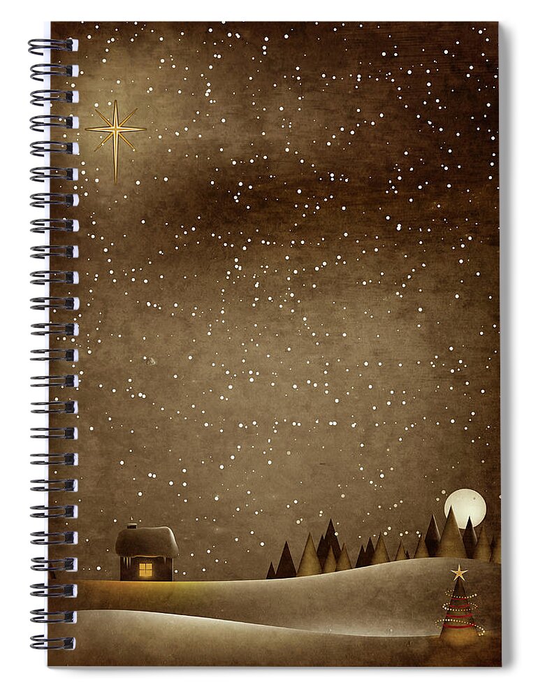 Scenics Spiral Notebook featuring the photograph Old Fashioned Christmas by Rontech2000