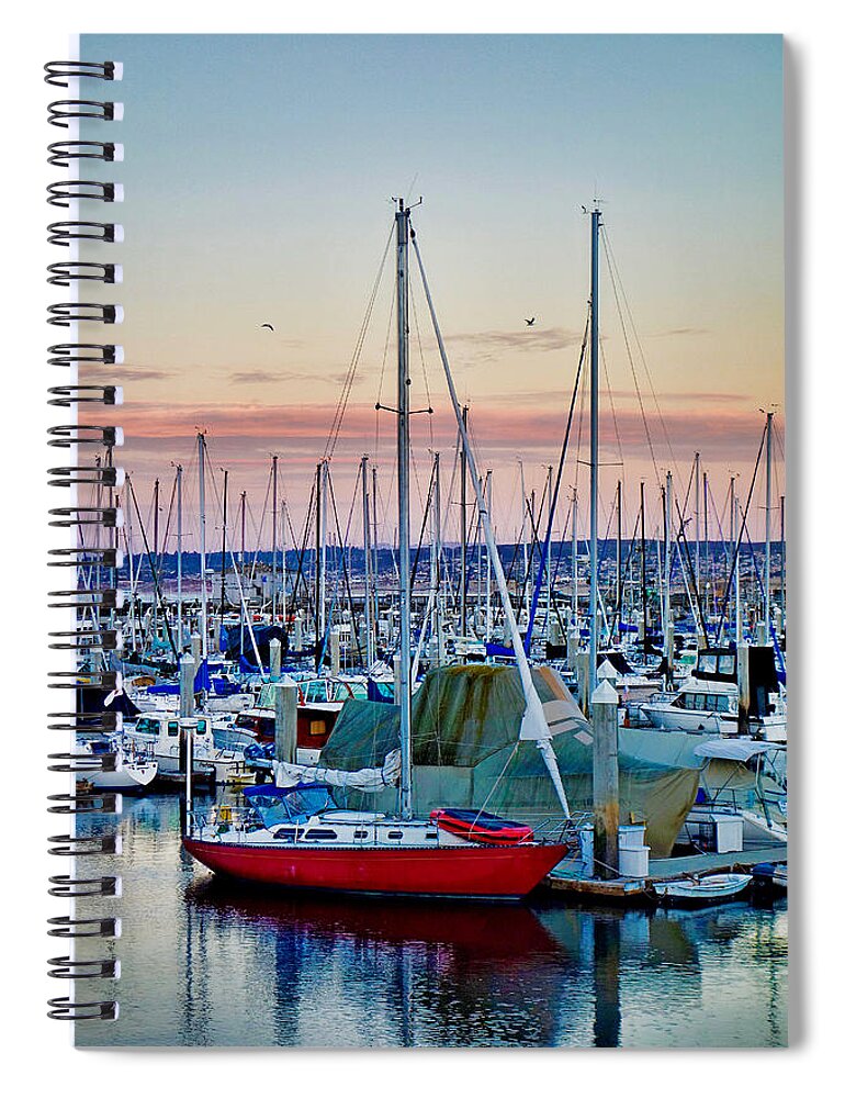Old Spiral Notebook featuring the photograph Old Fishermans Wharf Monterey Study 10 by Robert Meyers-Lussier
