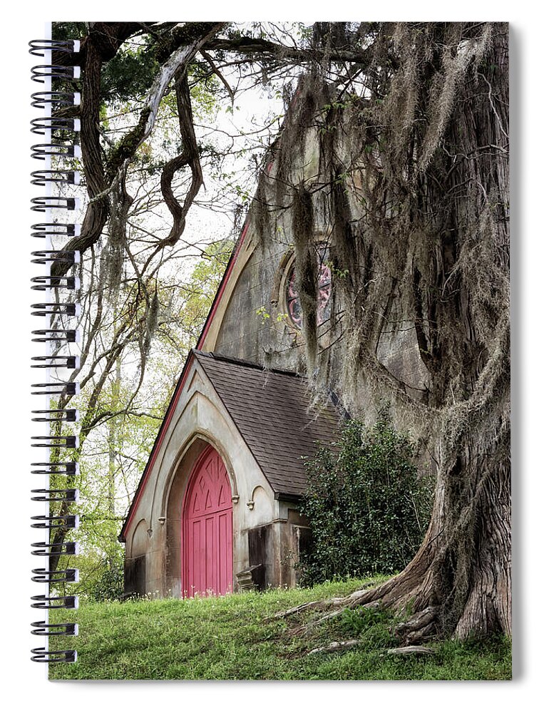 Church Spiral Notebook featuring the photograph Old Gothic Church by Susan Rissi Tregoning