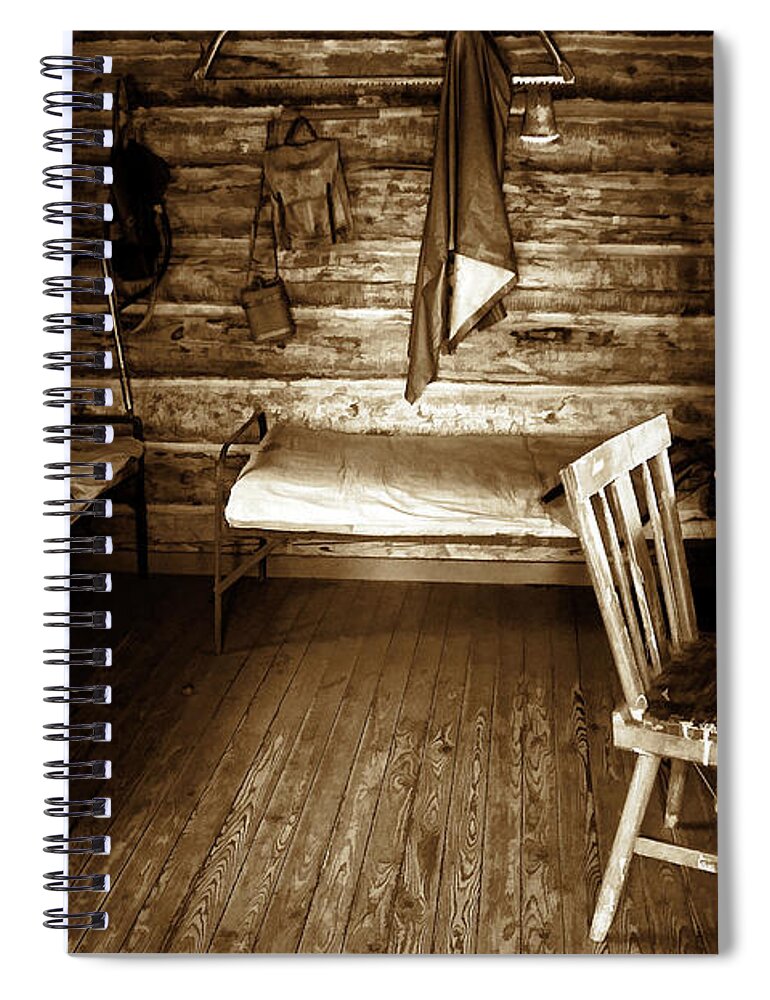 Cabin Spiral Notebook featuring the photograph Old Mining Cabin by Elaine Manley