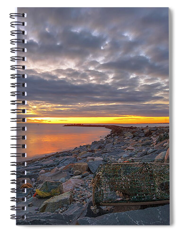 Old Scituate Light Spiral Notebook featuring the photograph Old Scituate Light by Juergen Roth