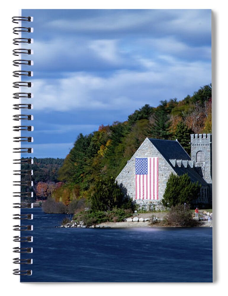 Old Stone Church Spiral Notebook featuring the photograph Old Stone Church in West Boylston by Jeff Folger