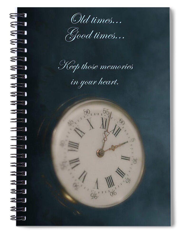 Old Spiral Notebook featuring the photograph Old Times Good Times by Johanna Hurmerinta