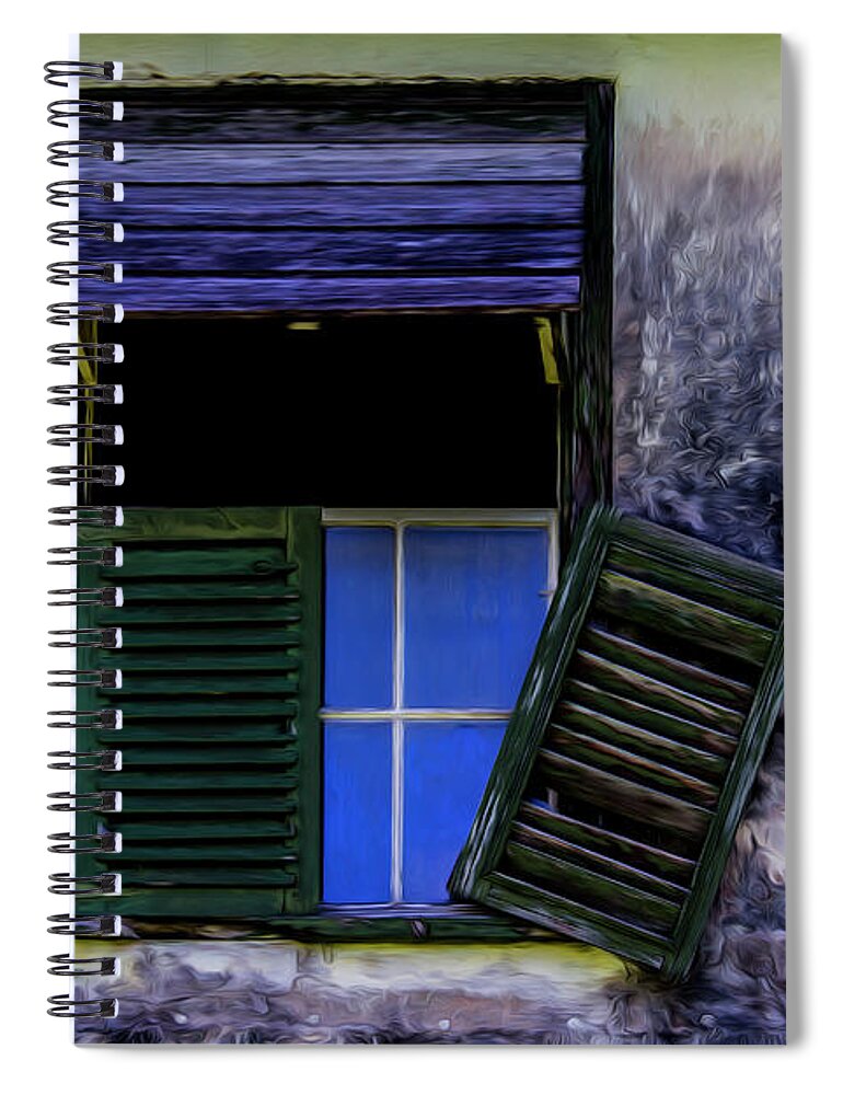 Windows Spiral Notebook featuring the photograph Old window 2 by Stuart Manning