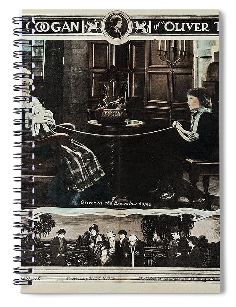 Oliver Twist Spiral Notebook featuring the photograph Oliver Twist, 1922 by Vincent Monozlay