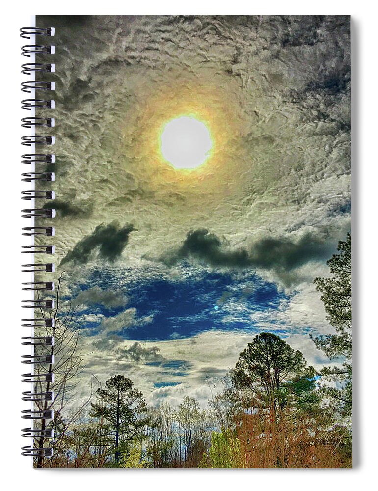Sunrise Spiral Notebook featuring the photograph Ominous Skies by Michael Frank