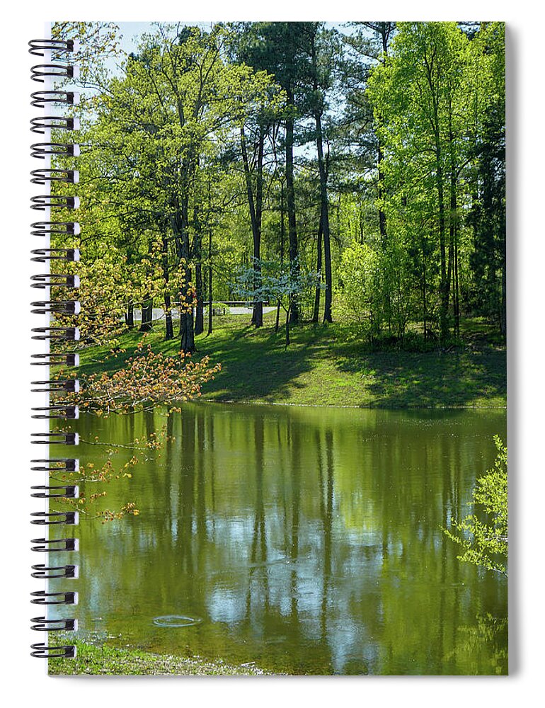 Lake Spiral Notebook featuring the photograph On Golden Pond by Susan Rydberg