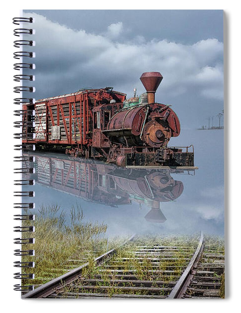 Locomotive Spiral Notebook featuring the photograph On Life's Railway by Randall Nyhof