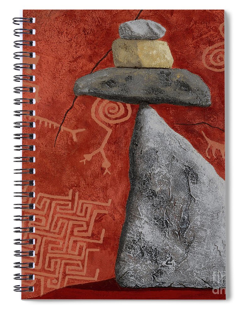 Cairn Spiral Notebook featuring the photograph On Sacred Ground by Garry McMichael