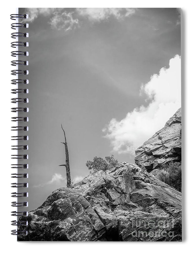 On The Edge Spiral Notebook featuring the photograph On the Edge by Imagery by Charly