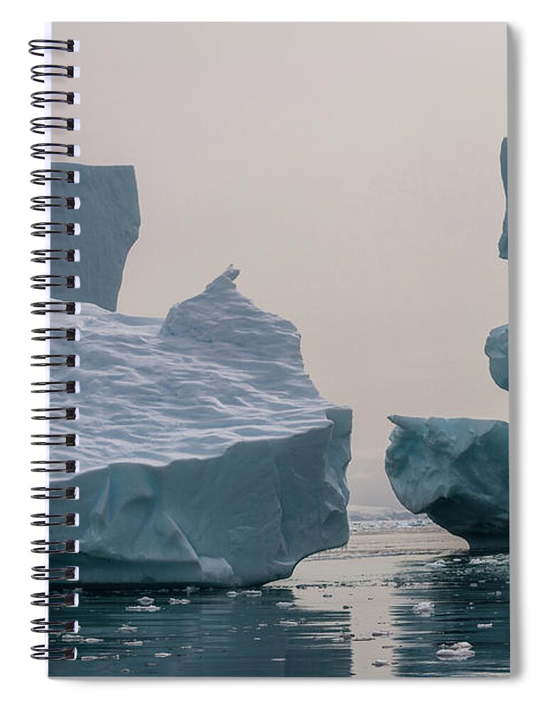 Antarctica Spiral Notebook featuring the photograph One Cube or Two by Alex Lapidus