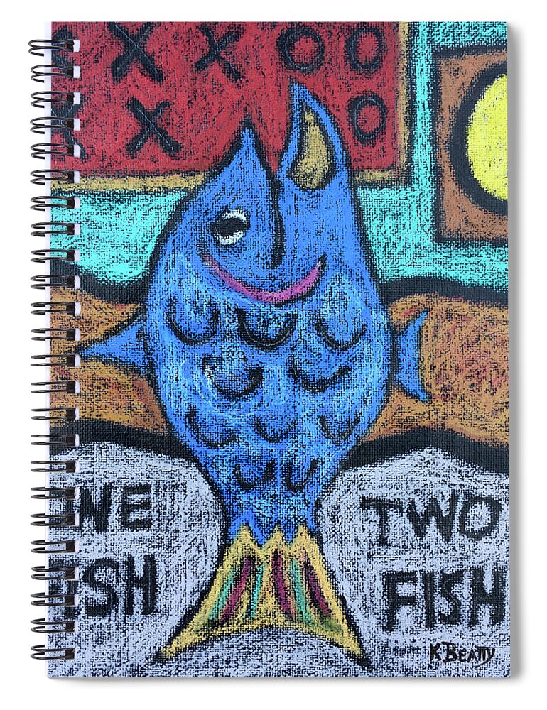 Painting Spiral Notebook featuring the painting One Fish Two Fish by Karla Beatty
