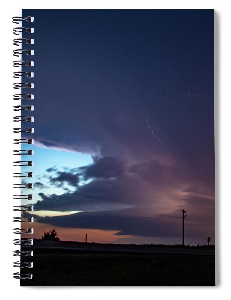 Nebraskasc Spiral Notebook featuring the photograph One Last Storm Chase of 2019 022 by Dale Kaminski