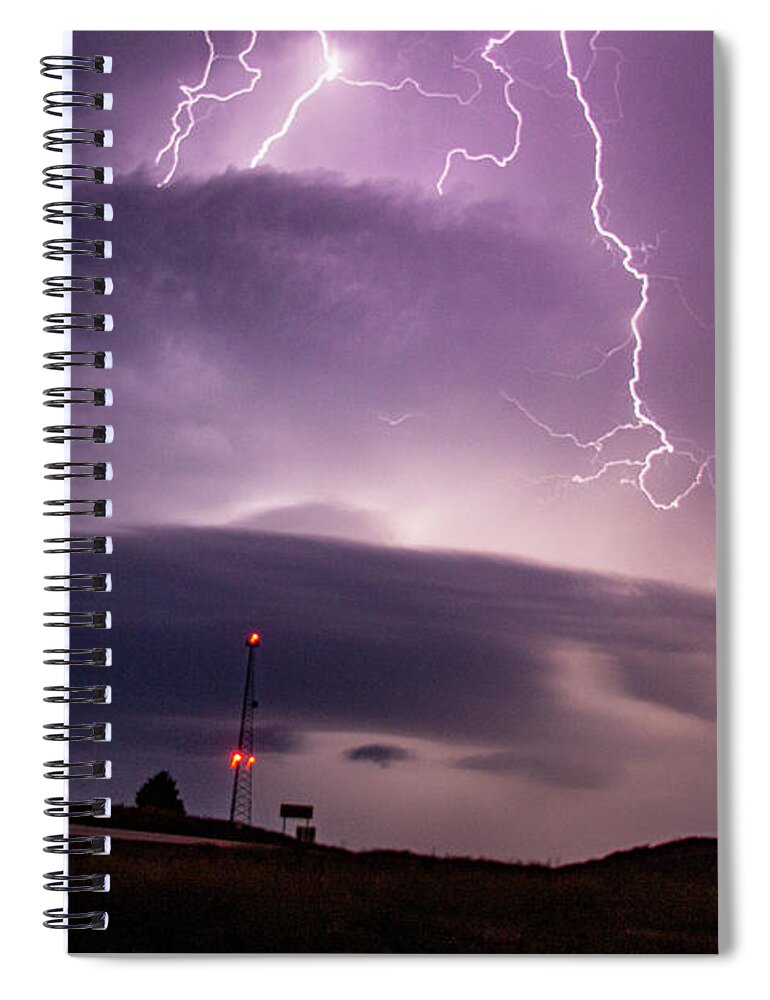 Nebraskasc Spiral Notebook featuring the photograph One Last Storm Chase of 2019 057 by Dale Kaminski