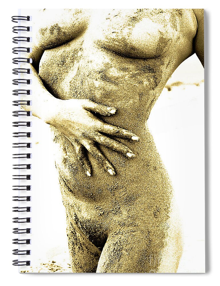 Sand Spiral Notebook featuring the photograph One More Spot by Robert WK Clark
