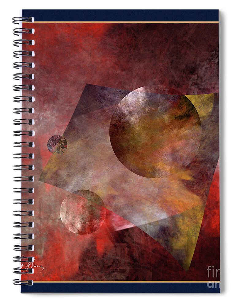 Theories Spiral Notebook featuring the digital art One Of The Theories Of The Universe by Leo Symon