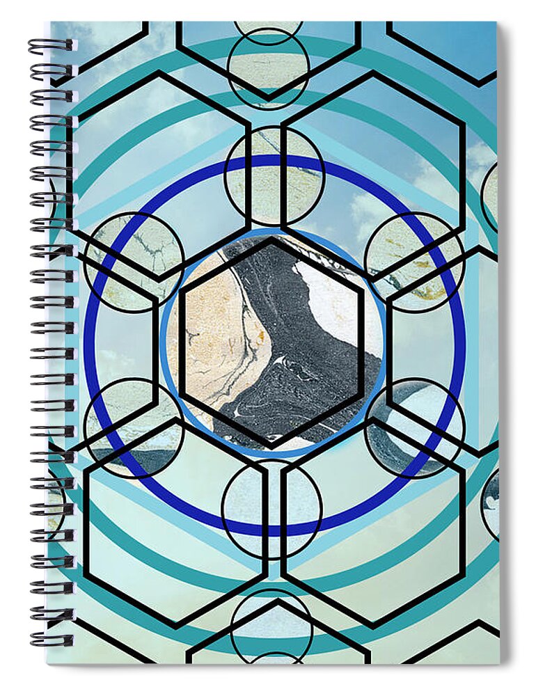 Oneness Spiral Notebook featuring the digital art Oneness by Diamante Lavendar