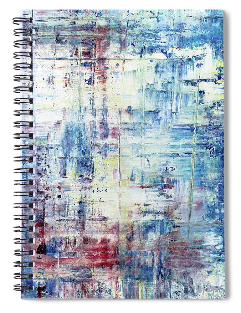 Derek Kaplan Spiral Notebook featuring the painting Opt.29.18 'A Place To Rest' by Derek Kaplan