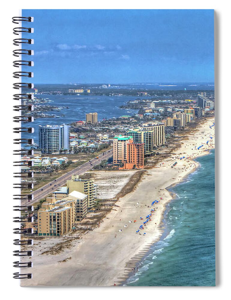 Orange Beach East Spiral Notebook featuring the photograph Orange Beach East by Gulf Coast Aerials -