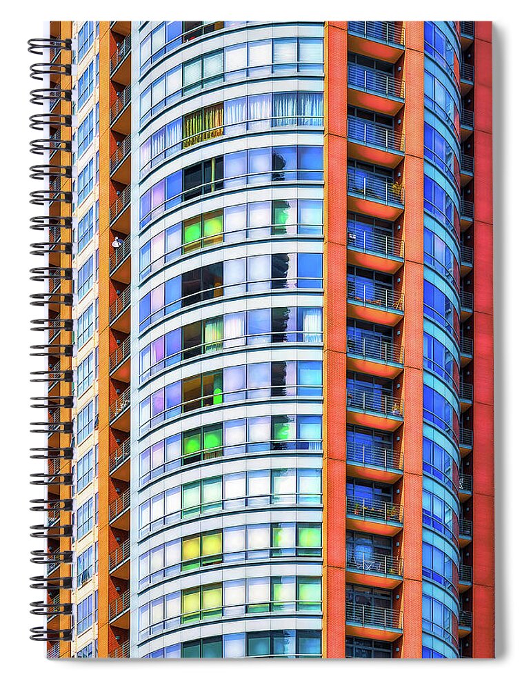 Abstract Spiral Notebook featuring the photograph Orange, white and blue by Robert FERD Frank