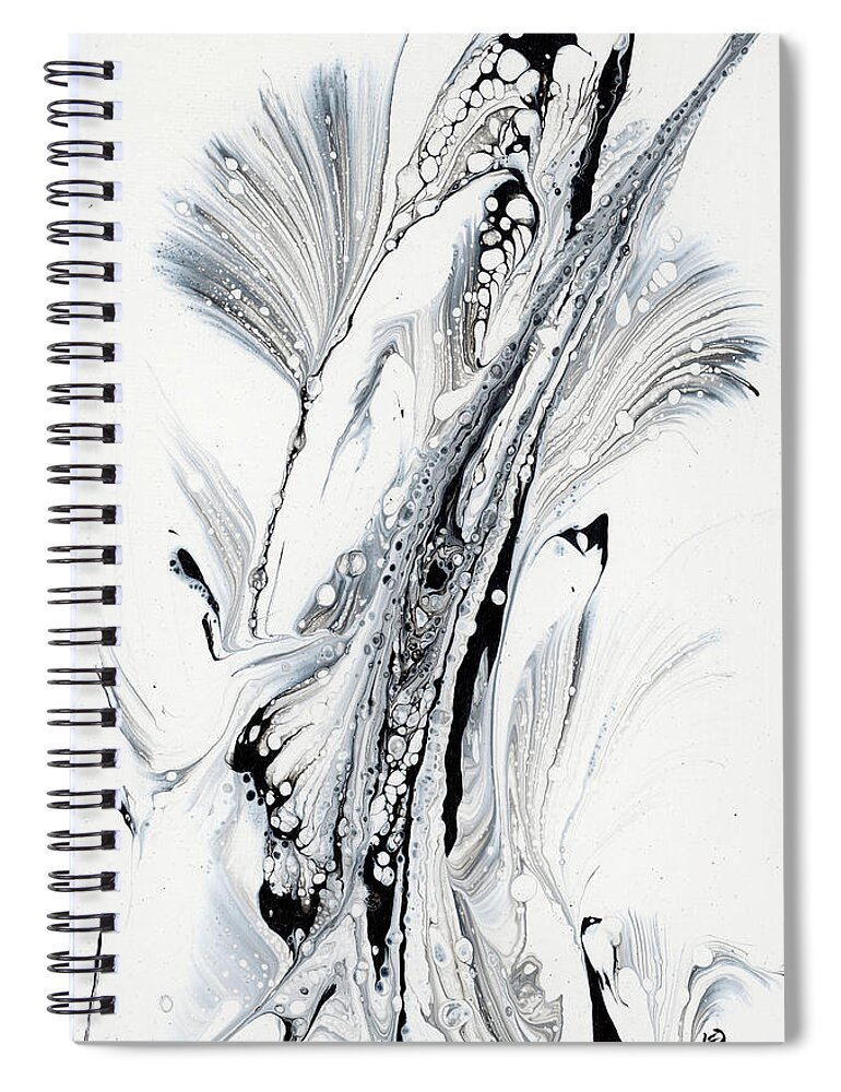 Acrylic Spiral Notebook featuring the painting Orca by KC Pollak