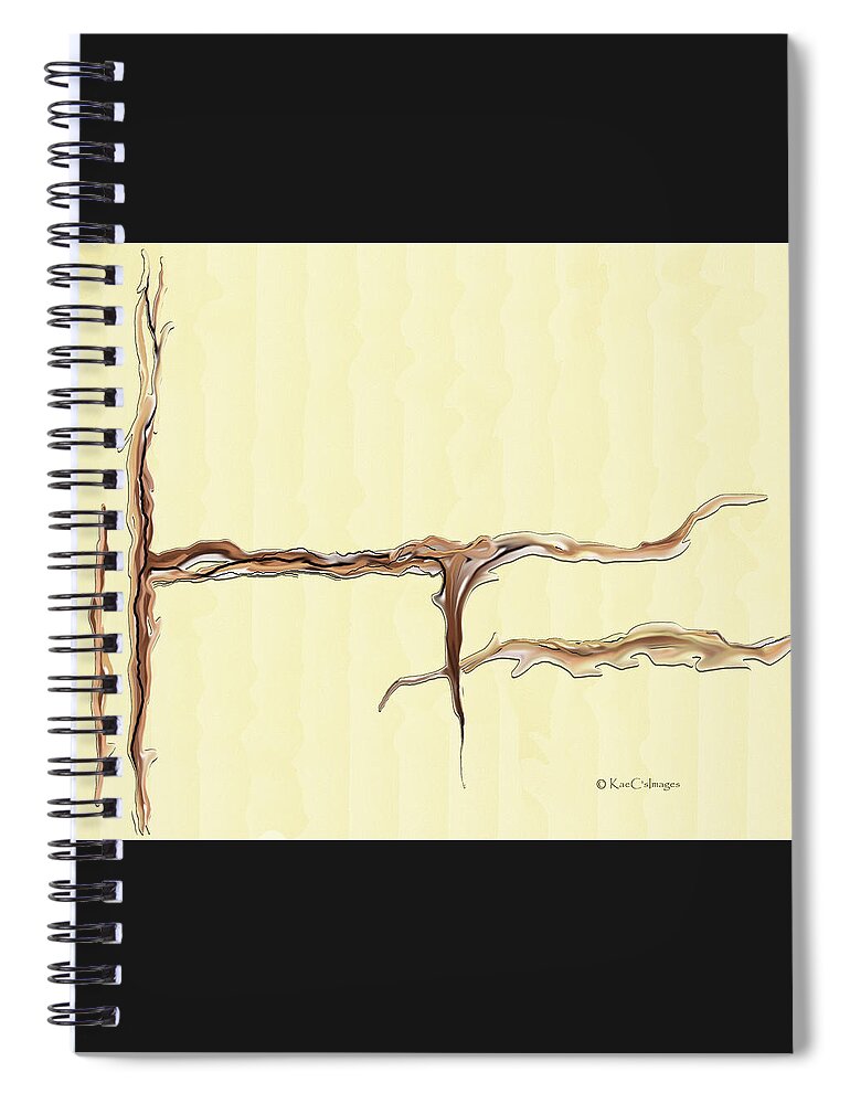 Digital Spiral Notebook featuring the digital art Organic Abstract by Kae Cheatham
